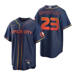 Houston Astros Michael Brantley Navy 2022 City Jersey